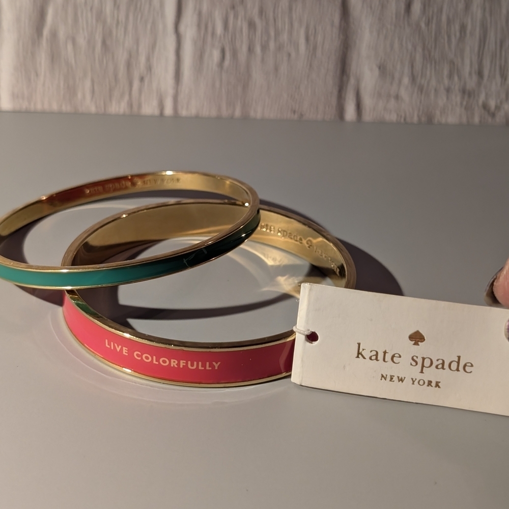 1 Kate Spade * Buyers Choice* Gold Green Or Red Bangle